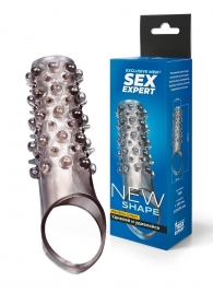Дымчатая насадка на пенис с шипами и выпуклостями - 12 см. - Sex Expert - в Балаково купить с доставкой