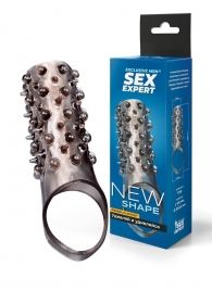 Дымчатая насадка на пенис с шипами и выпуклостями - 12,5 см. - Sex Expert - в Балаково купить с доставкой