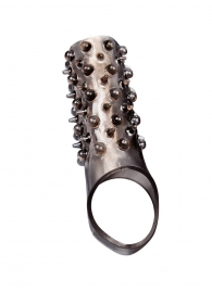 Дымчатая насадка на пенис с шипами и выпуклостями - 12,5 см. - Sex Expert - в Балаково купить с доставкой