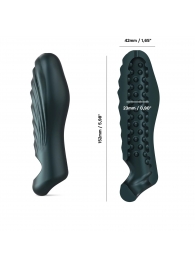 Серая силиконовая насадка на пенис с подхватом Manwan Ryzer - Manwan - в Балаково купить с доставкой