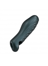 Серая силиконовая насадка на пенис с подхватом Manwan Ryzer - Manwan - в Балаково купить с доставкой