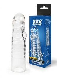 Прозрачная закрытая насадка на член - 15 см. - Sex Expert - в Балаково купить с доставкой