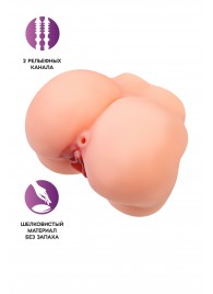 Реалистичный мастурбатор в форме попки с 2 любовными входами - No Name - в Балаково купить с доставкой