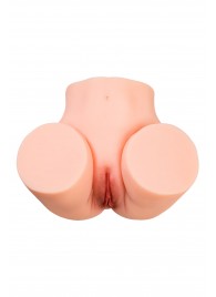 Телесный мастурбатор в форме попки с 2 любовными входами - No Name - в Балаково купить с доставкой