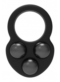 Черное эрекционное кольцо с утяжелителями - Dream Toys - в Балаково купить с доставкой