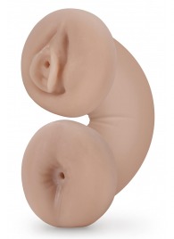 Телесный люминесцентный двусторонний мастурбатор Tasha - Blush Novelties - в Балаково купить с доставкой