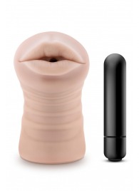 Телесный мастурбатор-ротик Nicole Vibrating Masturbator - Blush Novelties - в Балаково купить с доставкой