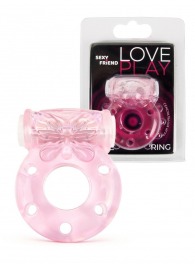 Розовое эрекционное виброкольцо с бабочкой - 1137 - в Балаково купить с доставкой
