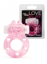 Розовое эрекционное виброкольцо в форме зайчика - 1137 - в Балаково купить с доставкой