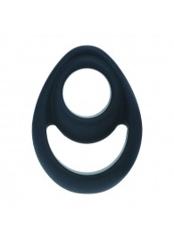 Черное эрекционное кольцо Double Ergo Silicone Cockring - Shots Media BV - в Балаково купить с доставкой