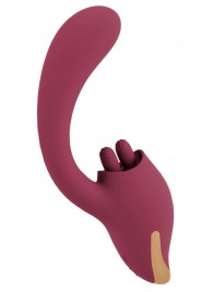 Малиновый вибратор с подвижными язычками 2 Function Vibrator - 20,6 см. - Orion