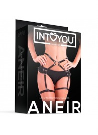 Черные стрепы на бёдра Aneir - Intoyou - купить с доставкой в Балаково