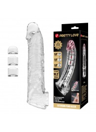 Прозрачный фаллоудлинитель с подхватом мошонки Silas - 26 см. - Baile - в Балаково купить с доставкой