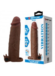 Коричневая насадка на пенис Xerxes - 22 см. - Baile - в Балаково купить с доставкой