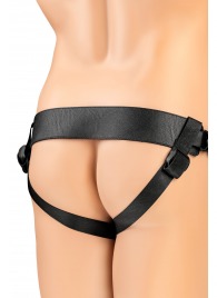 Телесный фаллопротез на черных ремнях Conall - 15 см. - ToyFa - купить с доставкой в Балаково