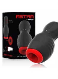 Черно-красный мастурбатор с вибрацией и всасыванием - JAMYJOB - в Балаково купить с доставкой