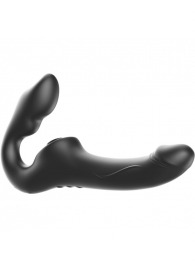 Черный безремневой страпон с 3 моторами - Ibiza - купить с доставкой в Балаково