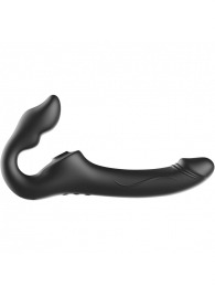 Черный безремневой страпон с 3 моторами - Ibiza - купить с доставкой в Балаково