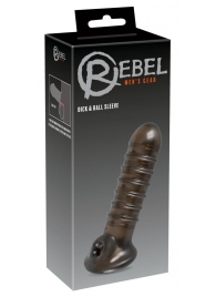 Насадка на пенис Rebel smoke с рёбрышками и отверстием под мошонку - Orion - в Балаково купить с доставкой