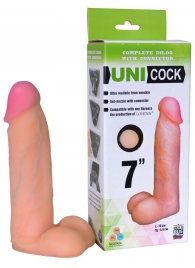 Фаллическая насадка Харнесс UNICOCK 7  - 19 см. - LOVETOY (А-Полимер) - купить с доставкой в Балаково