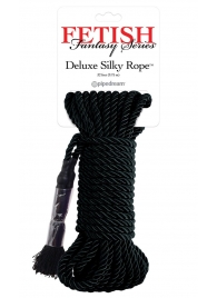 Черная веревка для фиксации Deluxe Silky Rope - 9,75 м. - Pipedream - купить с доставкой в Балаково