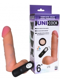 Фаллическая насадка Харнесс UNICOCK 6  с вибрацией - 18 см. - LOVETOY (А-Полимер) - купить с доставкой в Балаково