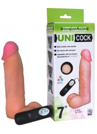 Фаллическая насадка Харнесс UNICOCK 7  с вибрацией - 19 см. - LOVETOY (А-Полимер) - купить с доставкой в Балаково