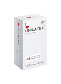 Ультратонкие презервативы Unilatex Ultra Thin - 12 шт. + 3 шт. в подарок - Unilatex - купить с доставкой в Балаково