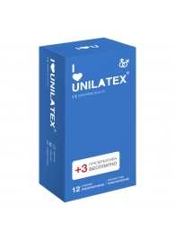 Классические презервативы Unilatex Natural Plain - 12 шт. + 3 шт. в подарок - Unilatex - купить с доставкой в Балаково