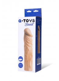 Насадка с ярко выраженной головкой и рельефным стволом - 19 см. - A-toys - в Балаково купить с доставкой