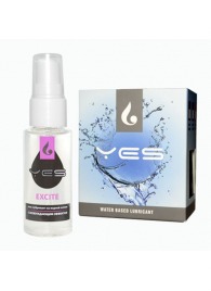 Гель-лубрикант на водной основе Excite с возбуждающим эффектом - 30 мл. - Sitabella - купить с доставкой в Балаково