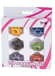 Набор из 6 разноцветных эрекционных колец - Toyfa Basic - в Балаково купить с доставкой