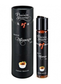 Массажное масло с ароматом крем брюле Huile de Massage Gourmande Creme Brulée - 59 мл. - Plaisir Secret - купить с доставкой в Балаково