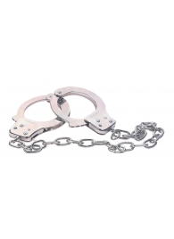 Наручники из металла с длинной цепочкой CHROME HANDCUFFS METAL HANDCUFFS W. KEY - NMC - купить с доставкой в Балаково