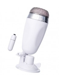 Мастурбатор-вагина в белой колбе с присоской и встраиваемой вибропулей - A-toys - в Балаково купить с доставкой