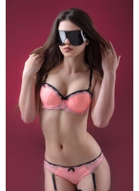 Чёрная лаковая маска на глаза - БДСМ Арсенал - купить с доставкой в Балаково