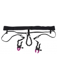 Трусики с зажимами для половых губ и бусинками для массажа промежности - Orion - купить с доставкой в Балаково