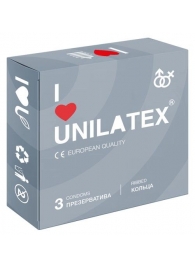 Презервативы с рёбрами Unilatex Ribbed - 3 шт. - Unilatex - купить с доставкой в Балаково