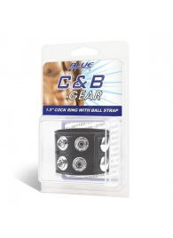 Ремень на член и мошонку 1.5  Cock Ring With Ball Strap - BlueLine - купить с доставкой в Балаково