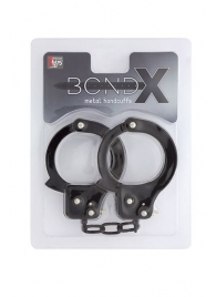 Чёрные наручники из листового металла BONDX METAL CUFFS BLACK - Dream Toys - купить с доставкой в Балаково