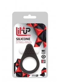 Чёрное эрекционное кольцо LIT-UP SILICONE STIMU RING 1 BLACK - Dream Toys - в Балаково купить с доставкой
