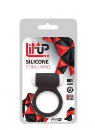 Чёрное эрекционное виброкольцо LIT-UP SILICONE STIMU RING 3 BLACK - Dream Toys - в Балаково купить с доставкой