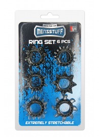 Набор из 6 дымчатых эрекционных колец MENZSTUFF 6PC STRECHEABLE RING SET - Dream Toys - в Балаково купить с доставкой