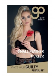 Пластиковая метелочка с красными пёрышками Small Feather Tickler - 32 см. - Blush Novelties - купить с доставкой в Балаково