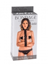 Ошейник с длинной лентой и наручниками Strap Bondage Kit Plus Size - Lola Games - купить с доставкой в Балаково