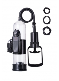 Вакуумная помпа A-toys с вибропулей и эрекционными кольцами - A-toys - в Балаково купить с доставкой