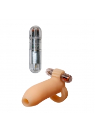 Телесная расширяющая насадка с петлей для мошонки - Pipedream - в Балаково купить с доставкой