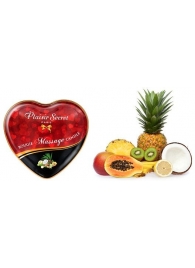 Массажная свеча с ароматом экзотических фруктов Bougie Massage Candle - 35 мл. - Plaisir Secret - купить с доставкой в Балаково