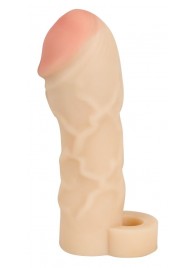 Закрытая удлиняющая насадка на пенис с подхватом мошонки T B Extension - Orion - в Балаково купить с доставкой