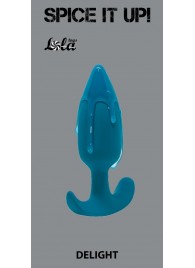 Бирюзовая анальная пробка Delight - 10,5 см. - Lola Games